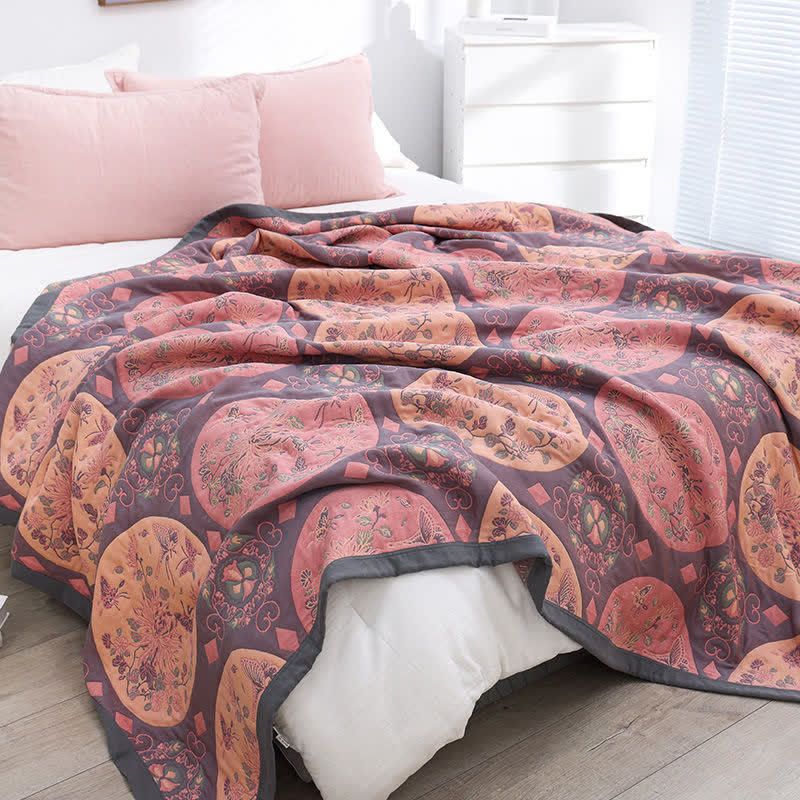 Ownkoti Bilateral Circle Flower Cotton & Camellia Quilt ownkoti