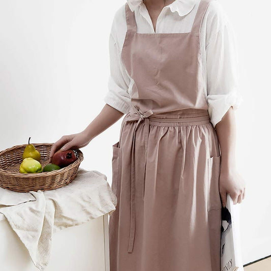 Cotton Apron Waterproof Apron With Pockets