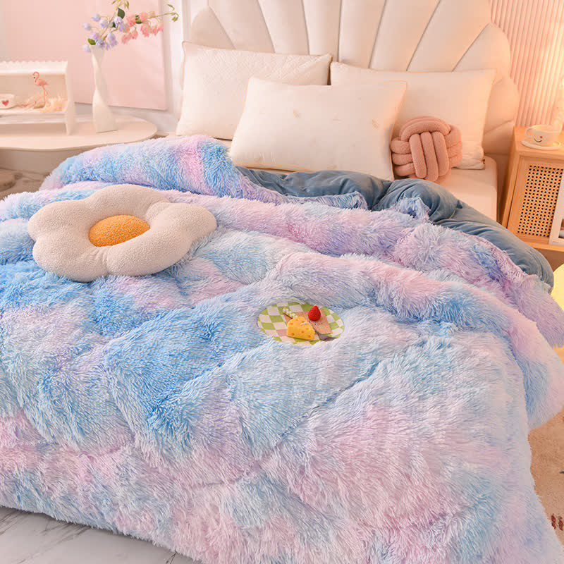 Tie dye fuzzy online comforter