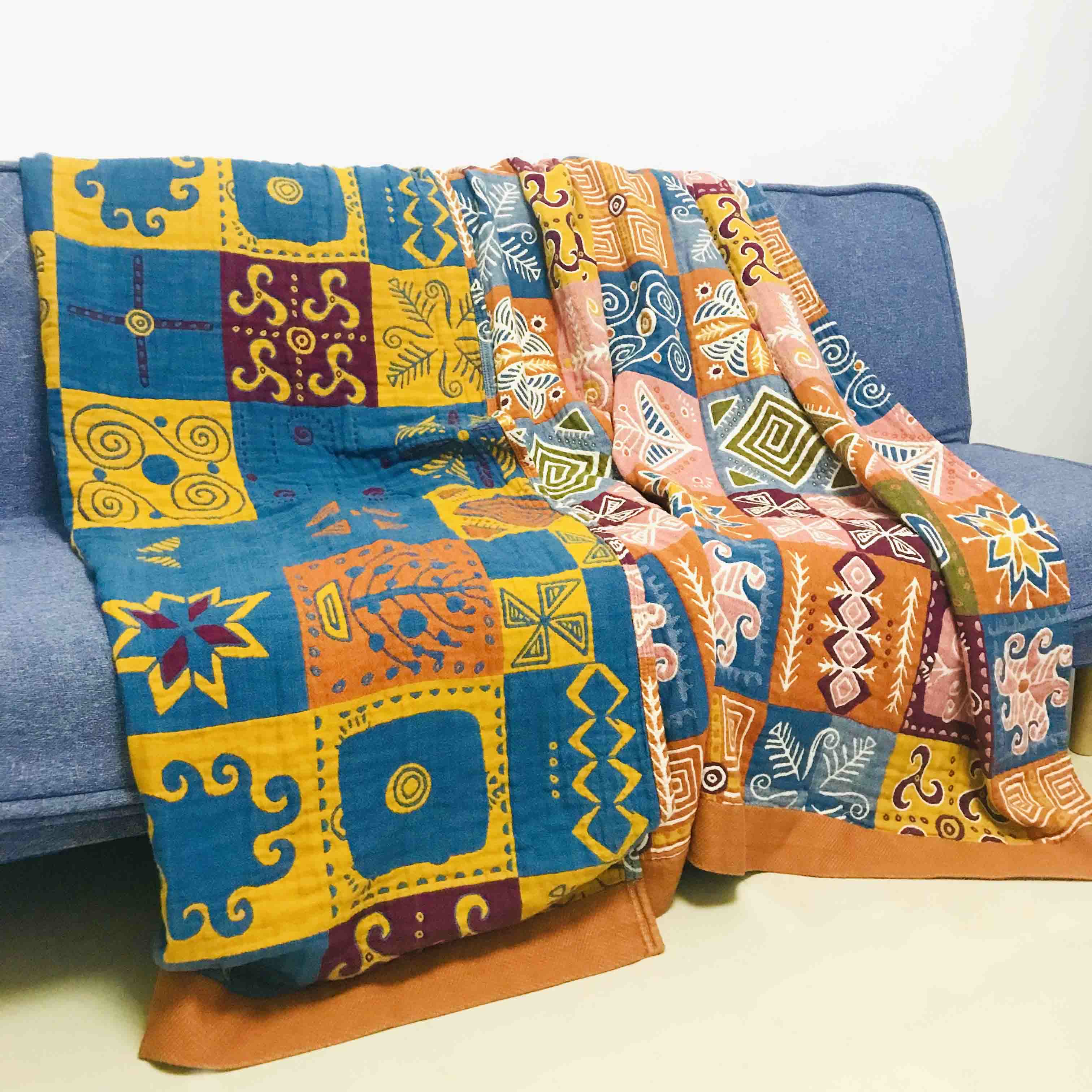 Bohemian Patchwork Reversible Cotton Quilt