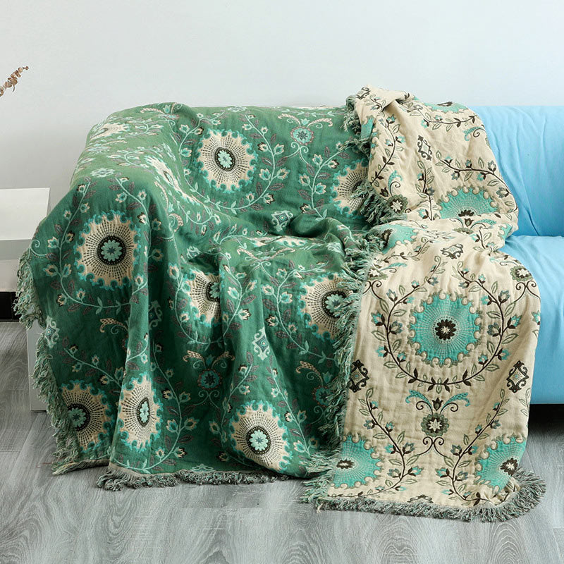 Ownkoti Blue Abstract Pattern Elastic Sofa Cover – ownkoti
