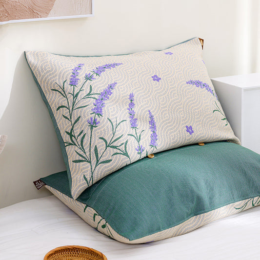 Elegance Lavender Pure Cotton Pillowcase(2PCS)