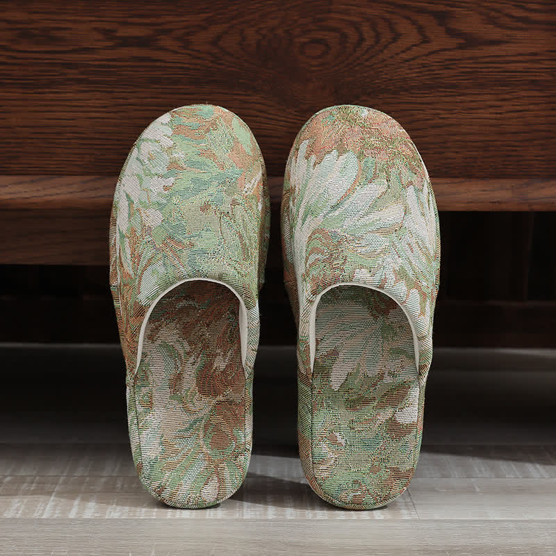 Chinoiserie Floral Non-slip House Slippers