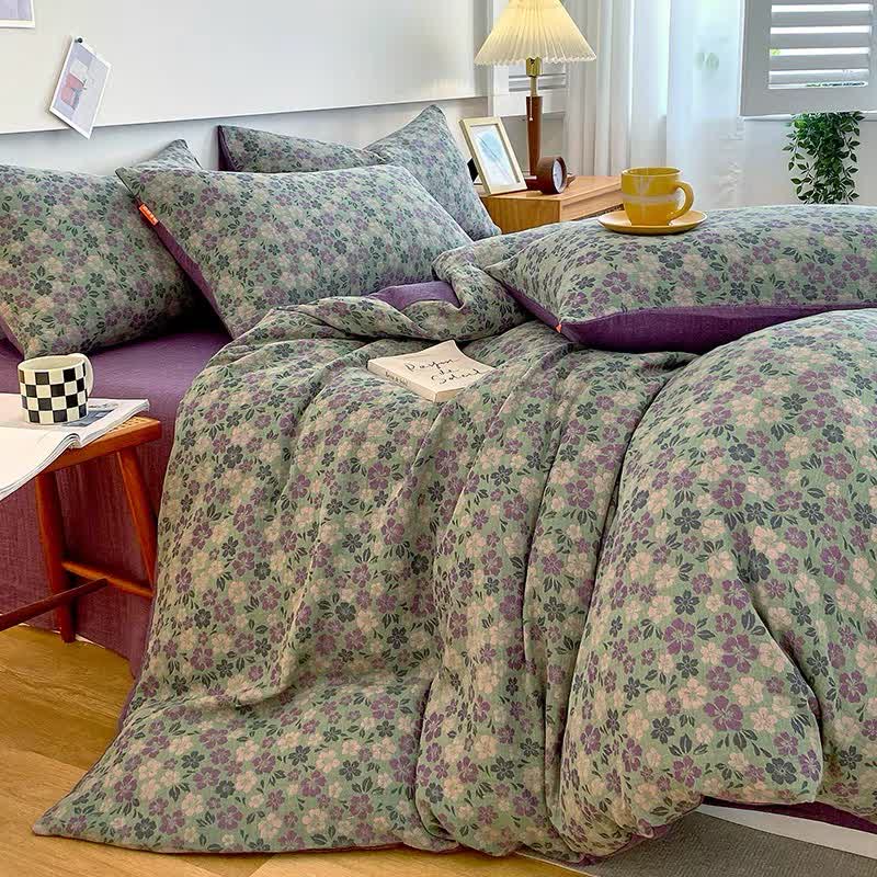 Floral Double Layers Gauze Breathable Bedding