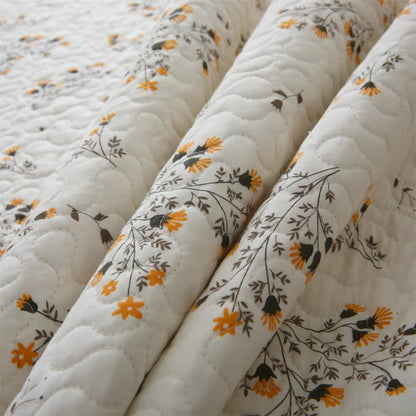Rustic Floral Pure Cotton Quilted Bedding
