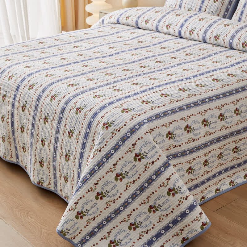 Pure Cotton Fresh Floral Quilted Bedding