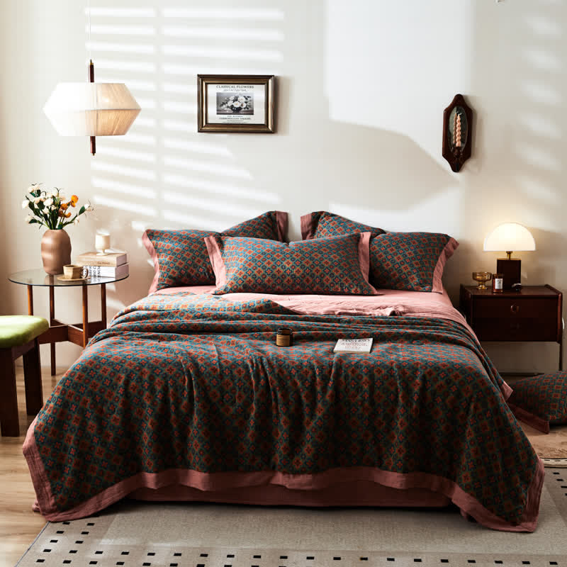 Cotton Gauze Jacquard Vintage Comfy Bedding