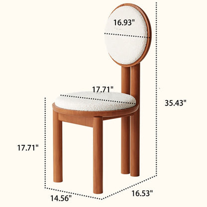 2x Lamb Velvet Solid Wood Dining Chairs