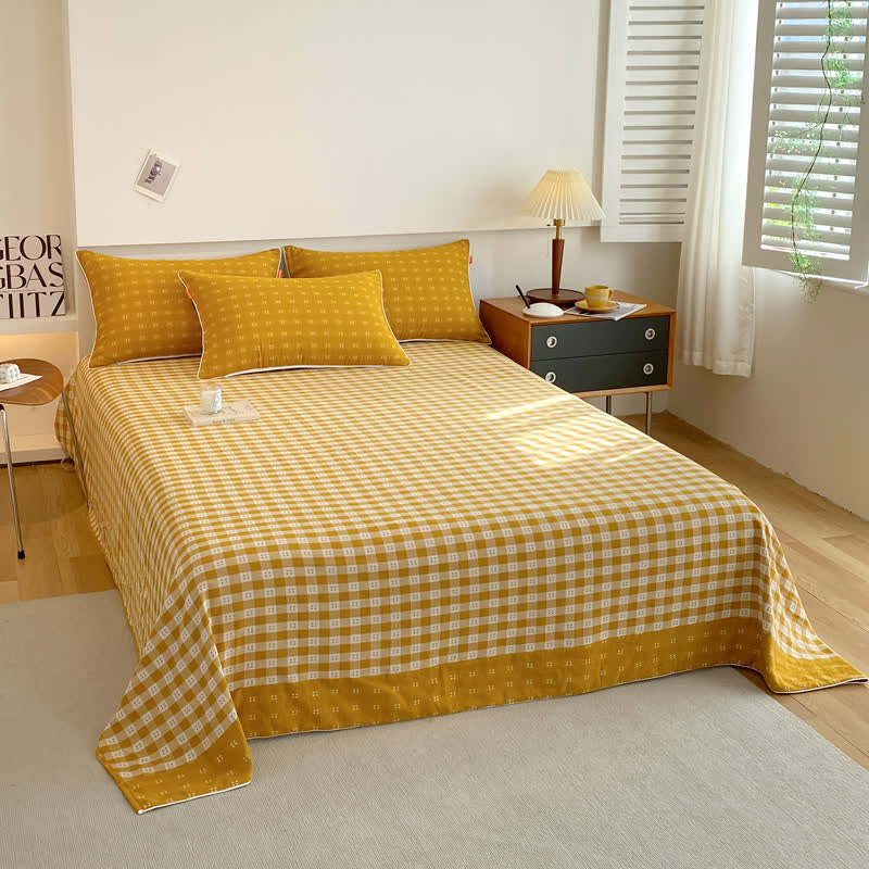 Breathable Cotton Gauze Modern Style Coverlet