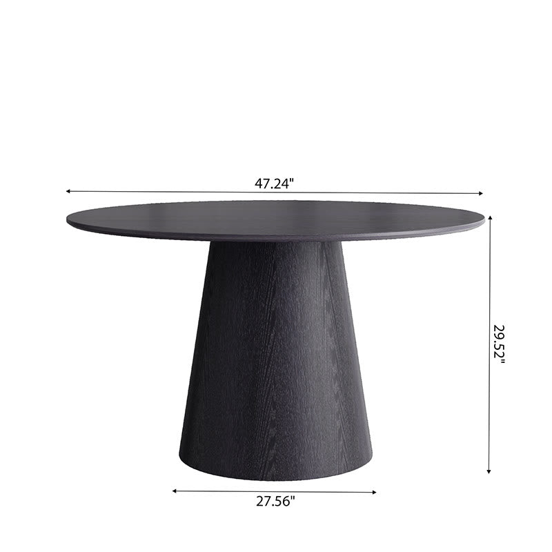 Black Round Modern Dining Table