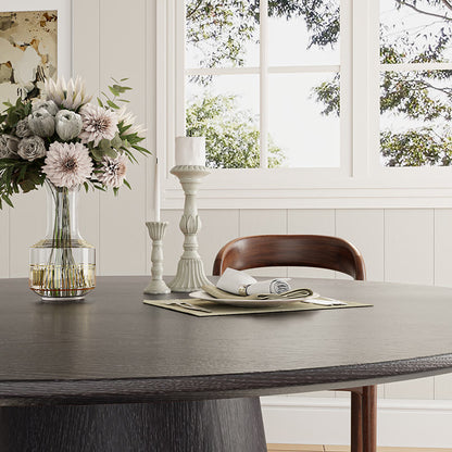 Black Round Modern Dining Table