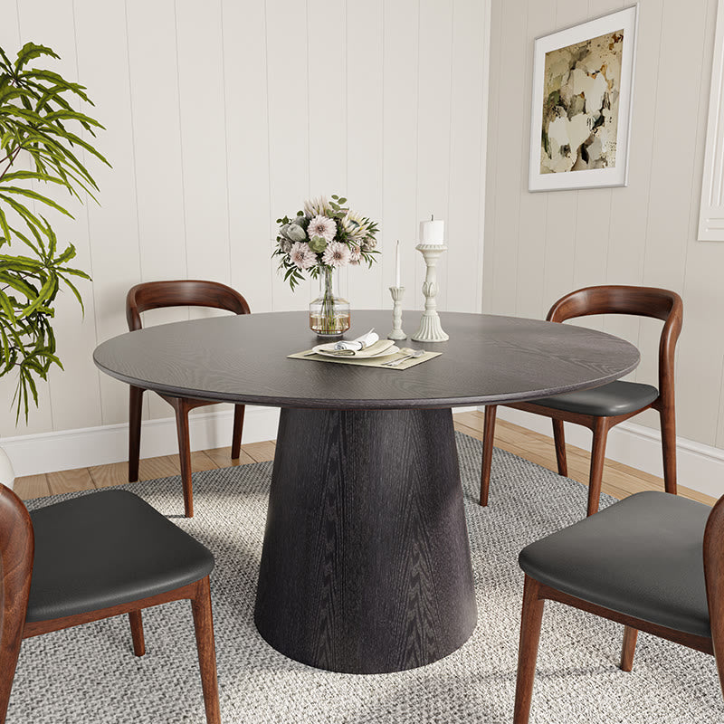 Black Round Modern Dining Table