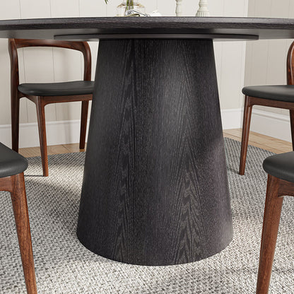 Black Round Modern Dining Table