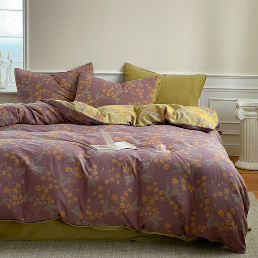 Pure Cotton Rural Campanula  Bedding Set (4PCS)