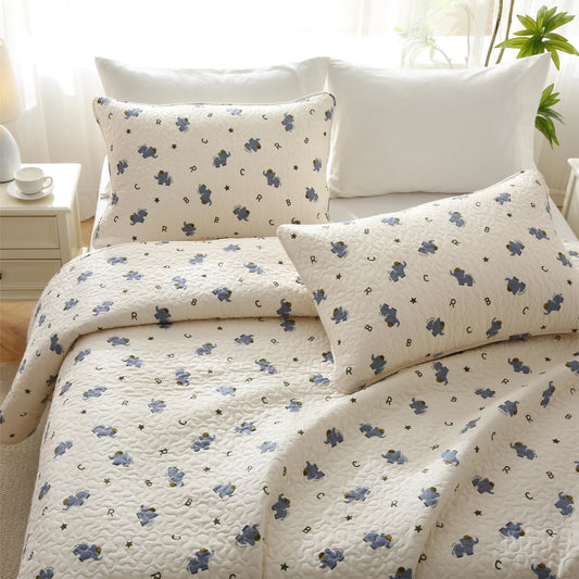 Cute Elephant Quilted Pure Cotton Bedding