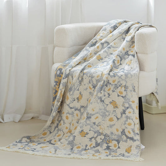 Cotton Gauze Floral Soft Absorbent Bath Towel