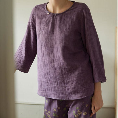 Pastoral Style Cotton Gauze Nightwear