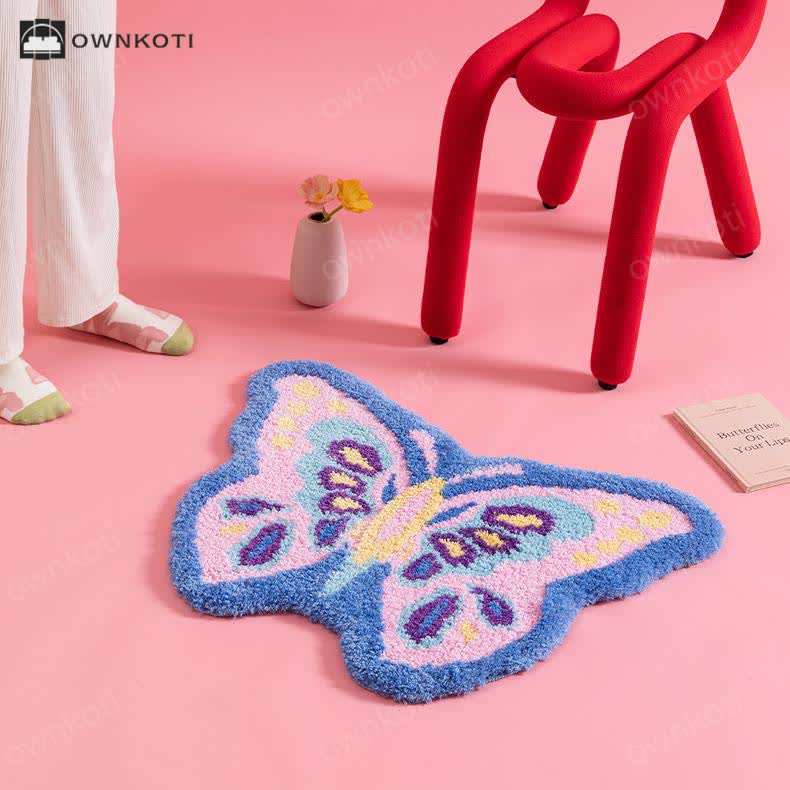 Girly Butterfly Shape Anti-slip Rug