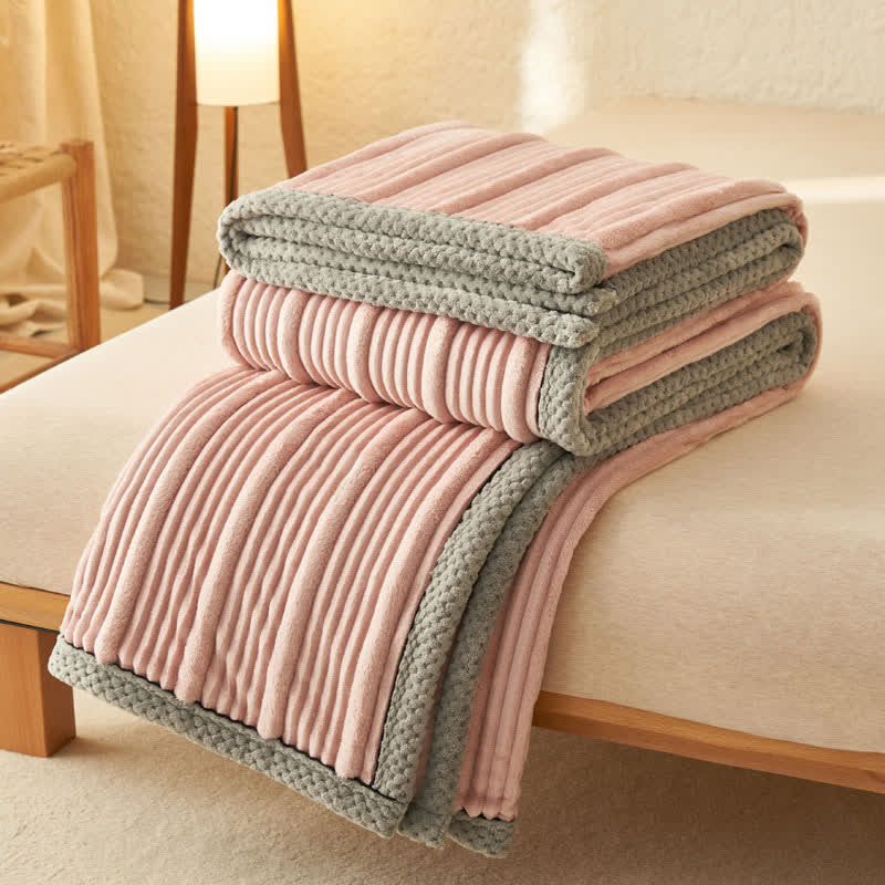 Solid Color Soft Fleece Warm Blanket