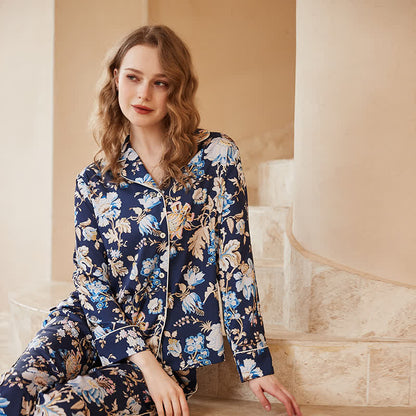 Pastoral Begonia Long-sleeve Pajama Set