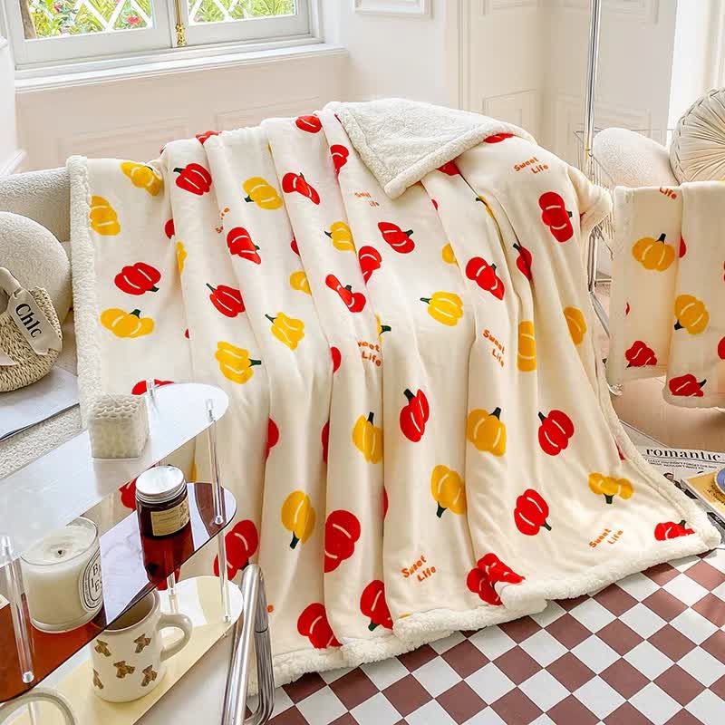 Halloween Pumpkin Fleece Duvet Cover Blanket