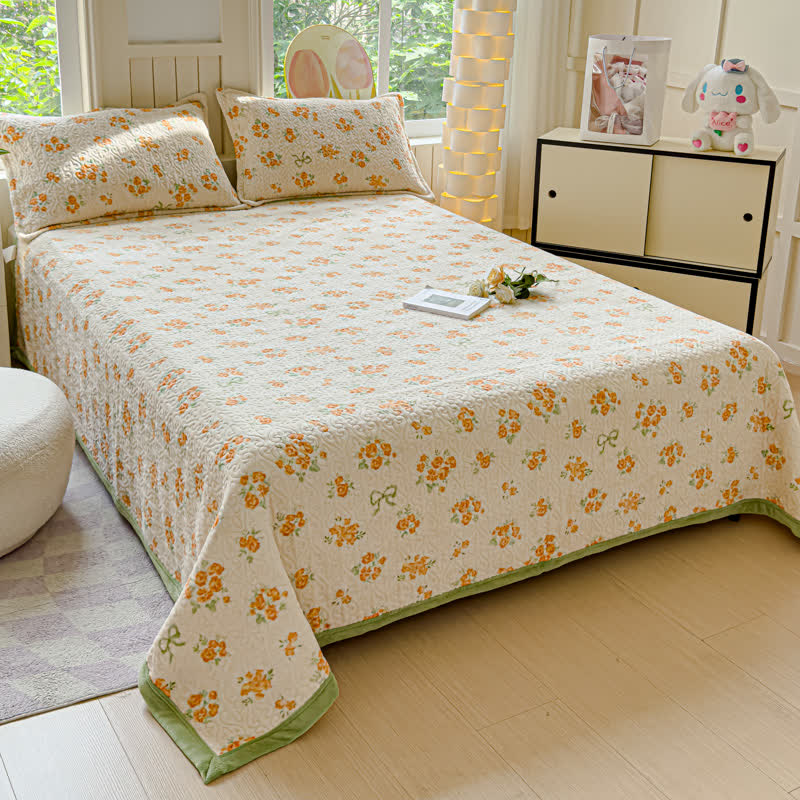 Refresh Flower Warm Velvet Bedding Set(4PCS)