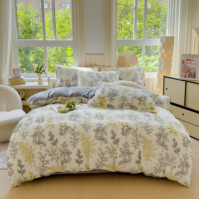 Rural Style Warm Velvet Bedding Set(4PCS)