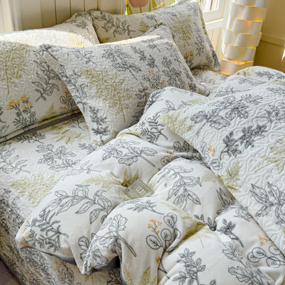 Rural Style Warm Velvet Bedding Set(4PCS)