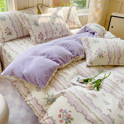 Winter Velvet Pastoral Soft Bedding Set(4PCS)