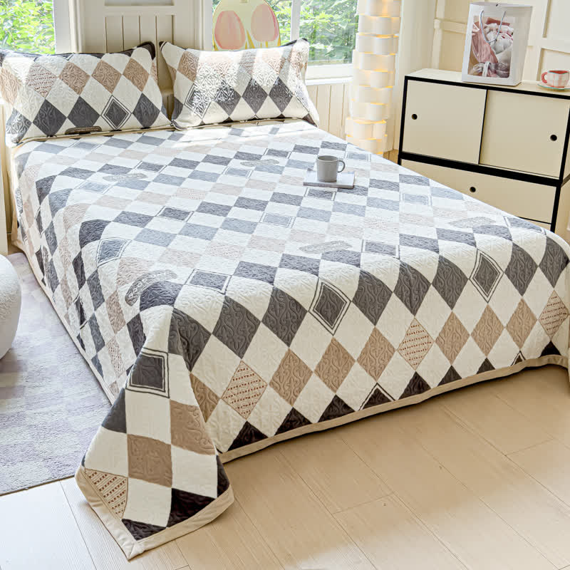 Diamond Print Winter Warm Bedding Set(4PCS)