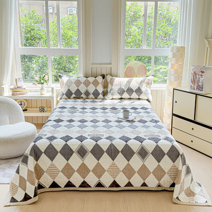 Diamond Print Winter Warm Bedding Set(4PCS)