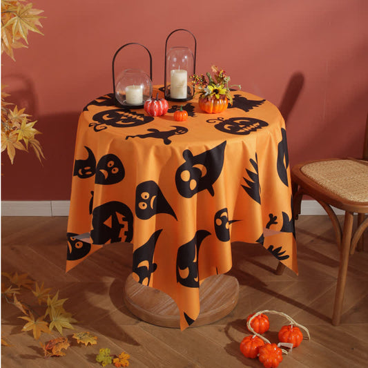 Halloween Festive Pumpkin Ghost Tablecloth