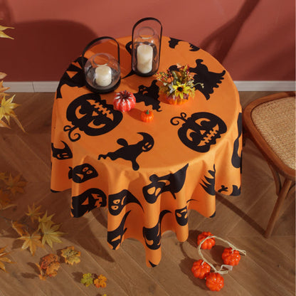 Halloween Festive Pumpkin Ghost Tablecloth