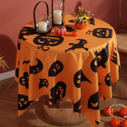 Halloween Festive Pumpkin Ghost Tablecloth