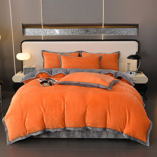 Winter Fleece Solid Color Bedding Set(4PCS)