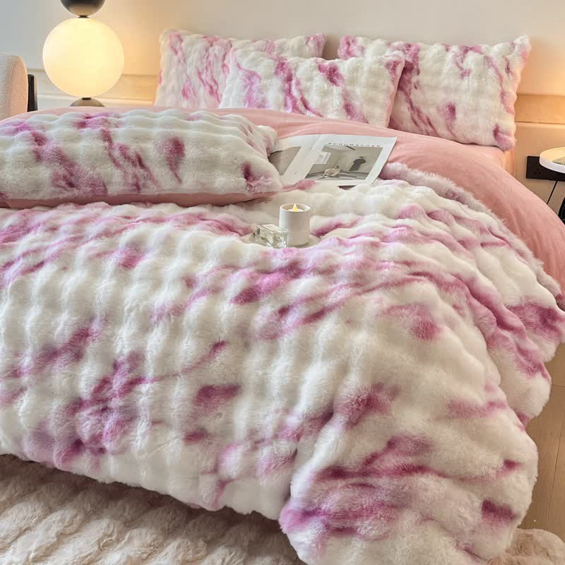 Luxurious Plush Fleece Winter Bedding Set(4PCS)