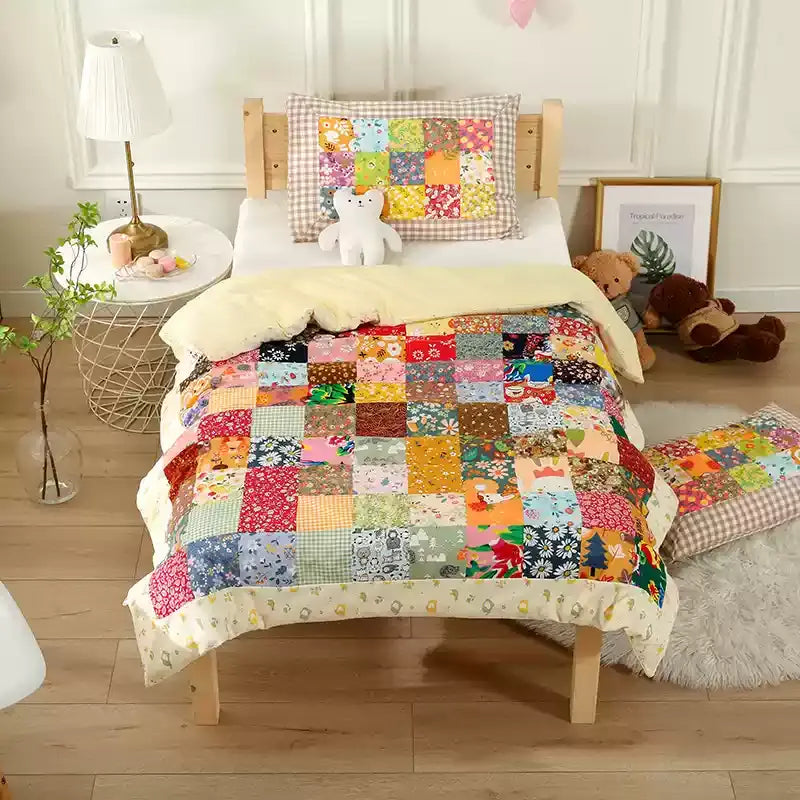 Patchwork Floral Pure Cotton Baby Quilt