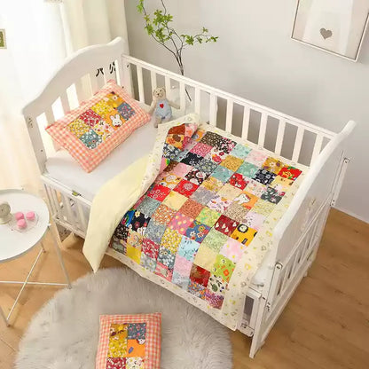 Patchwork Floral Pure Cotton Baby Quilt