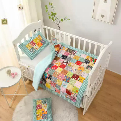 Pure Cotton Plaid Patchwork Baby Quilt