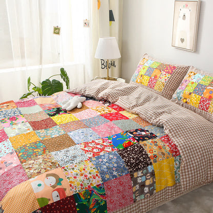 Pure Cotton Plaid Patchwork Baby Quilt