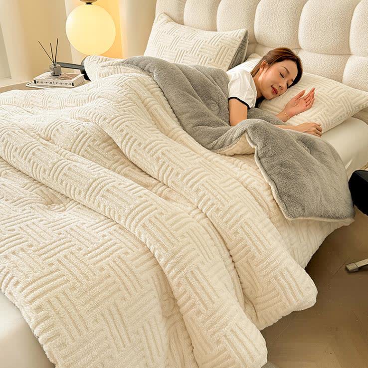 Fluffy Fleece Thick Warm Winter Blanket