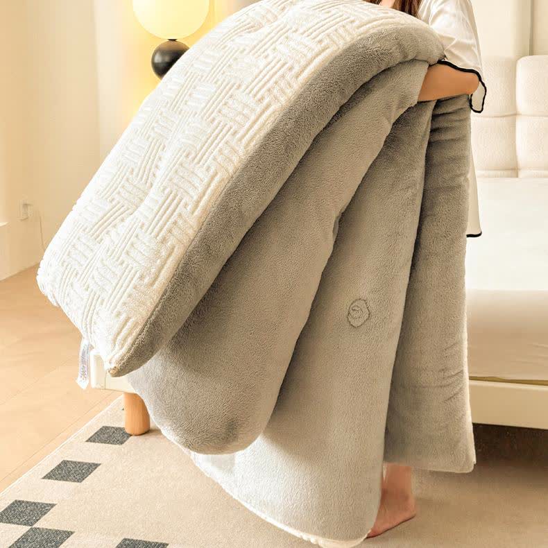 Fluffy Fleece Thick Warm Winter Blanket