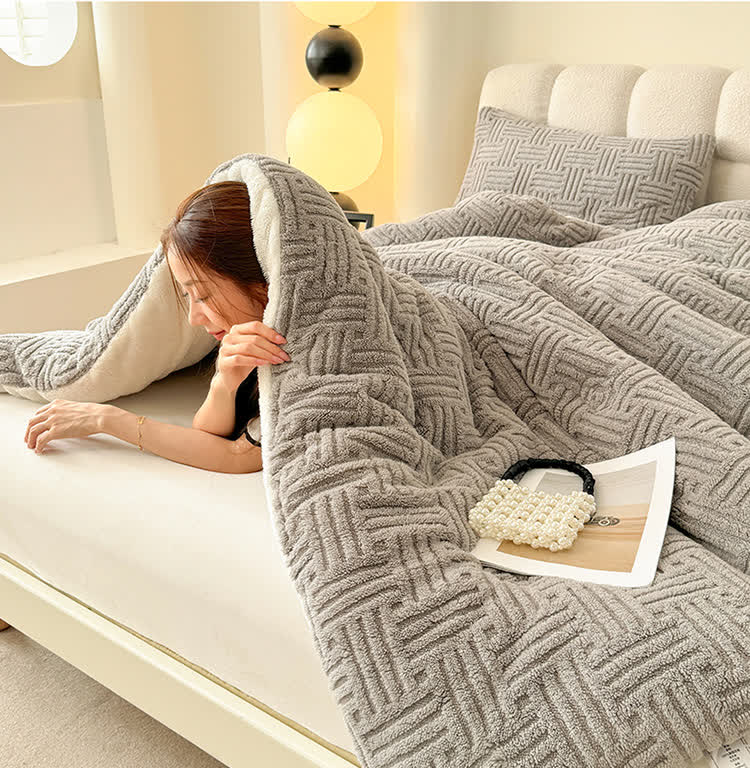 Fluffy Fleece Thick Warm Winter Blanket