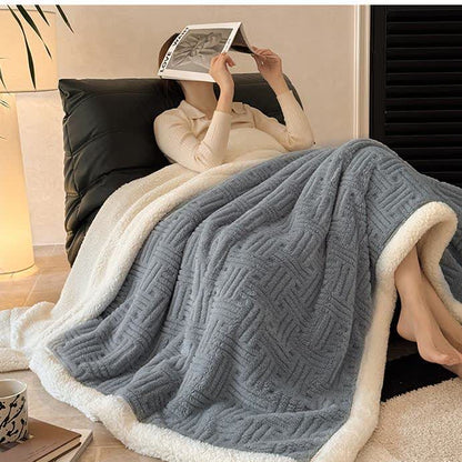 Simple Double-sided Fleece Throw Blanket