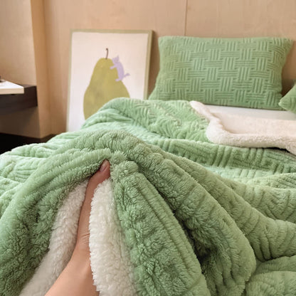 Simple Double-sided Fleece Throw Blanket