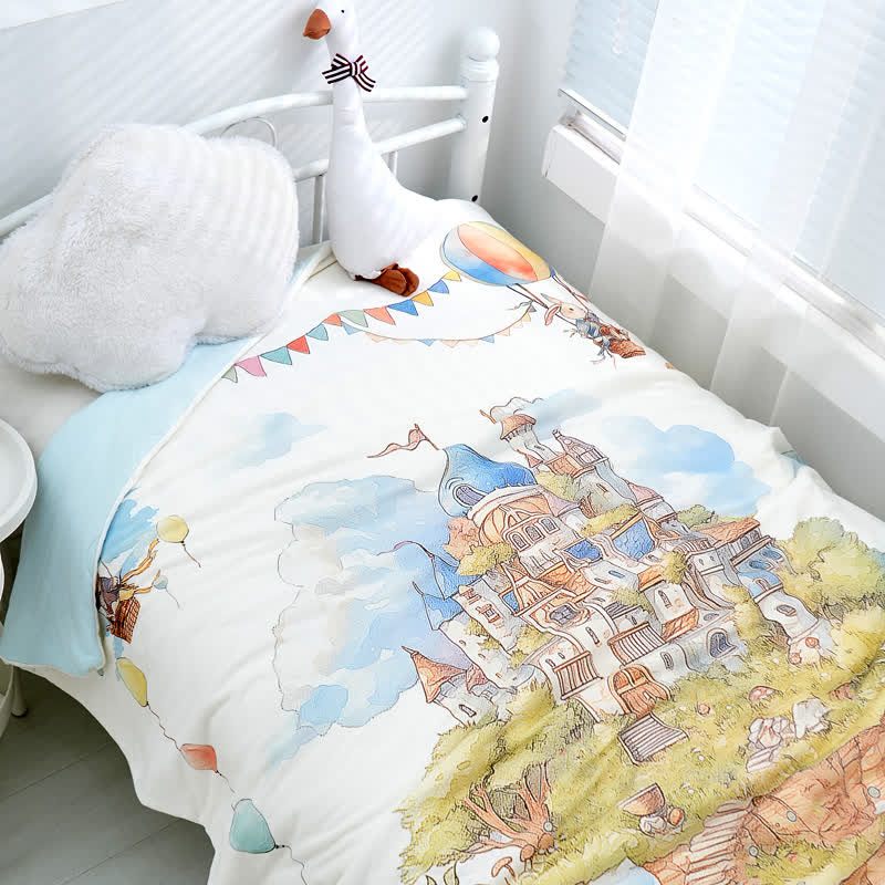 Wonderland Castle Cotton Baby Quilt