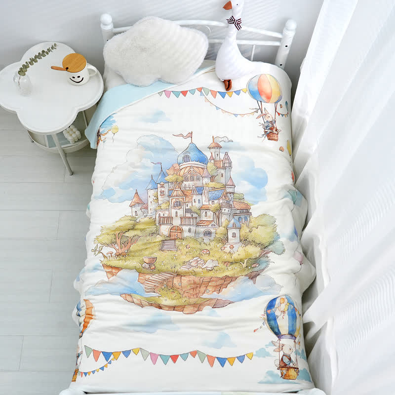 Wonderland Castle Cotton Baby Quilt