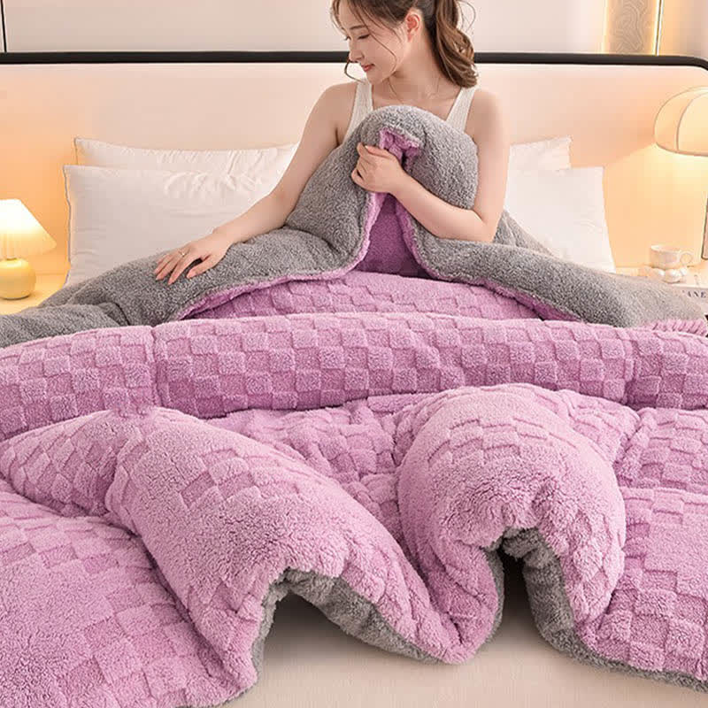 Winter Double Fleece Thick Warm Blanket