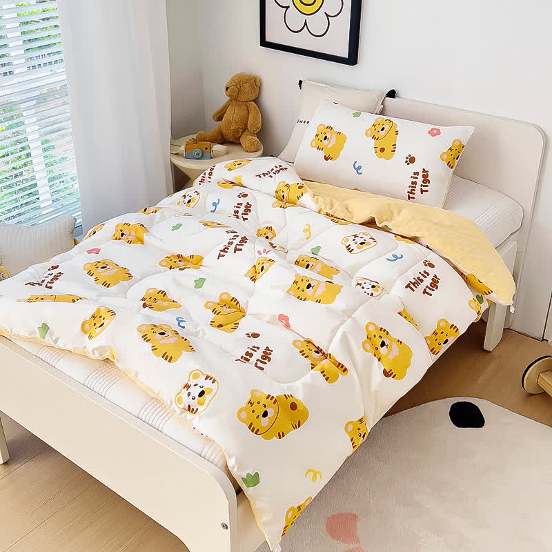 Lovely Tiger Cotton Warm Toddler Quilt