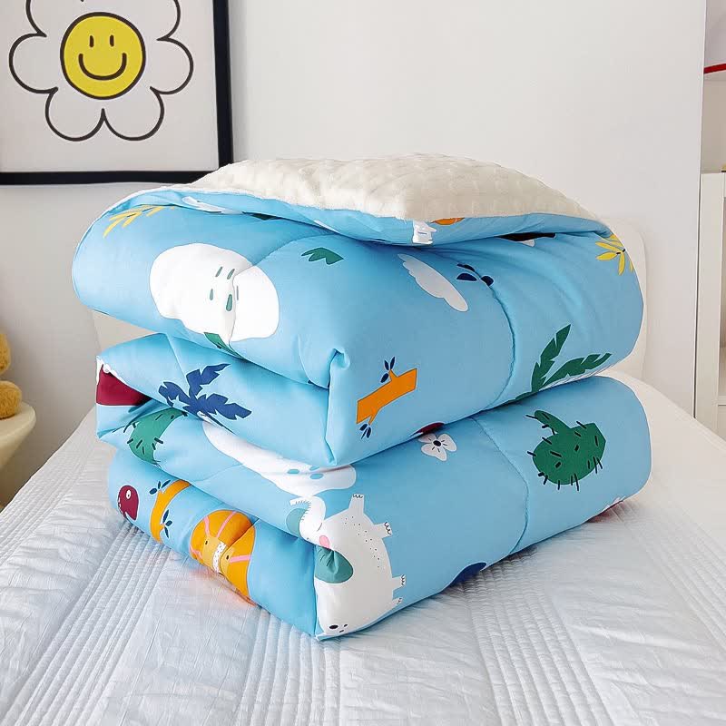 Cute Animal Fluffy Cotton Toddler Quilt